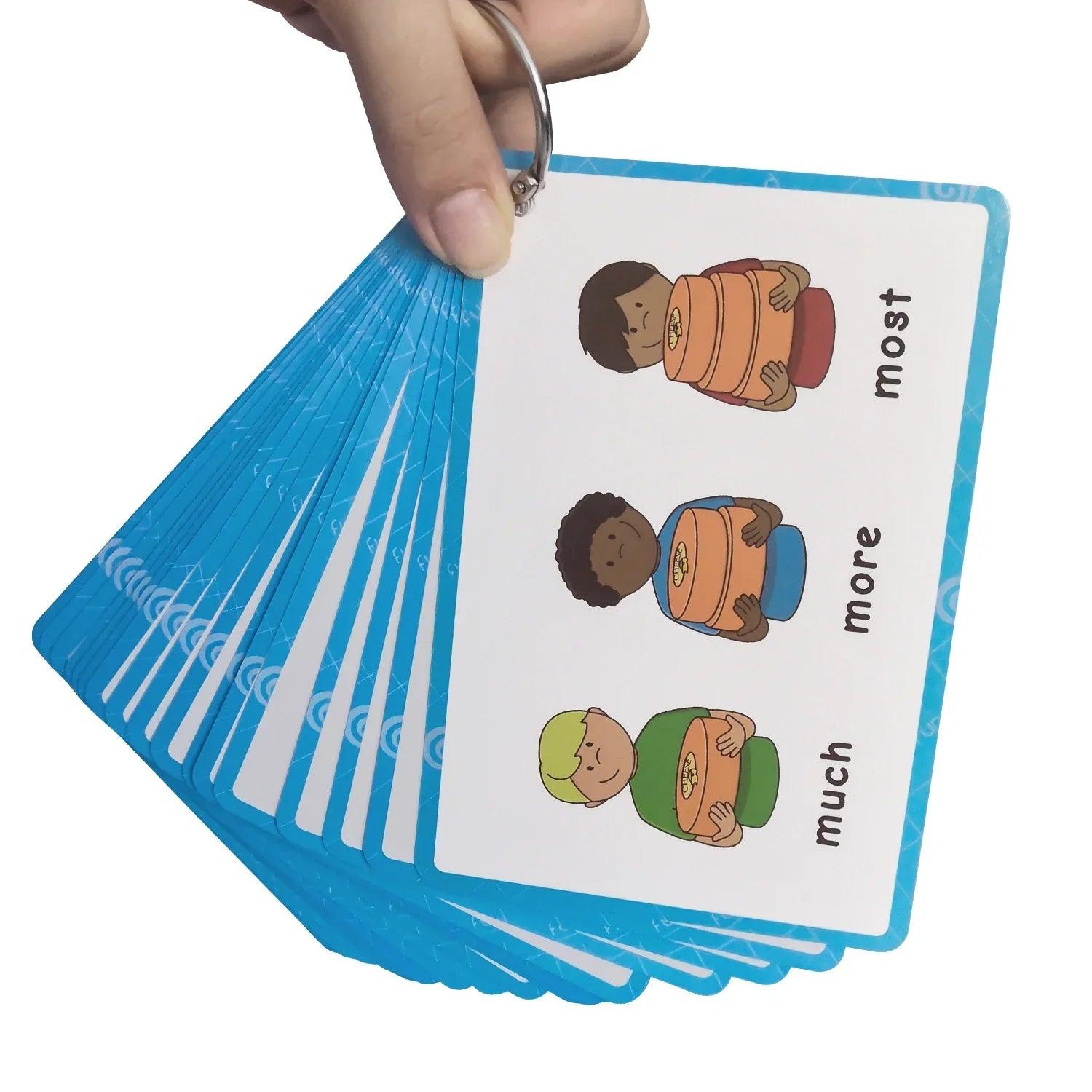 24 groups/set verb tense flash card leaning english word picture cards educational toys for children games classroom