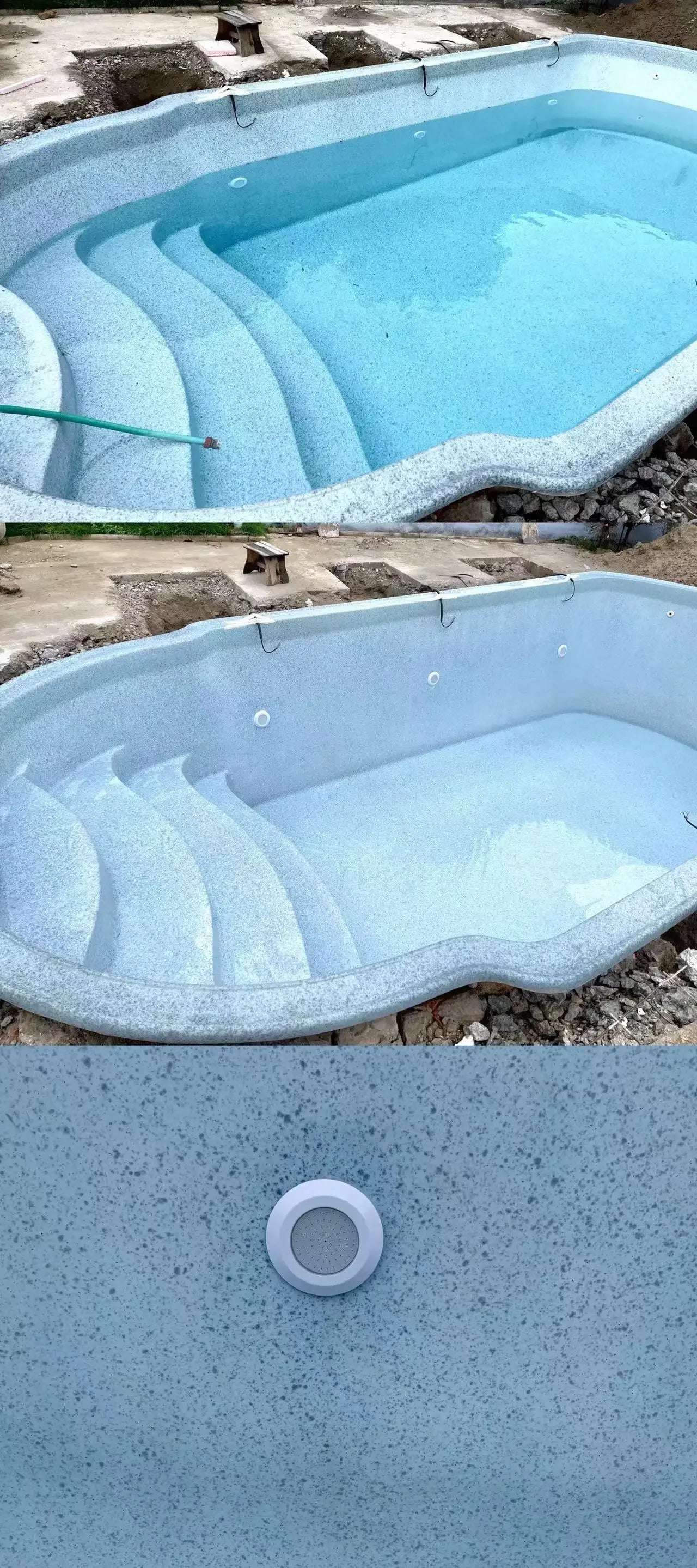 LED Submersible Swimming Pool Lights 12W Multiple Color Resin Filling Underwater Spotlight DC12V Warm White Blue Cold White