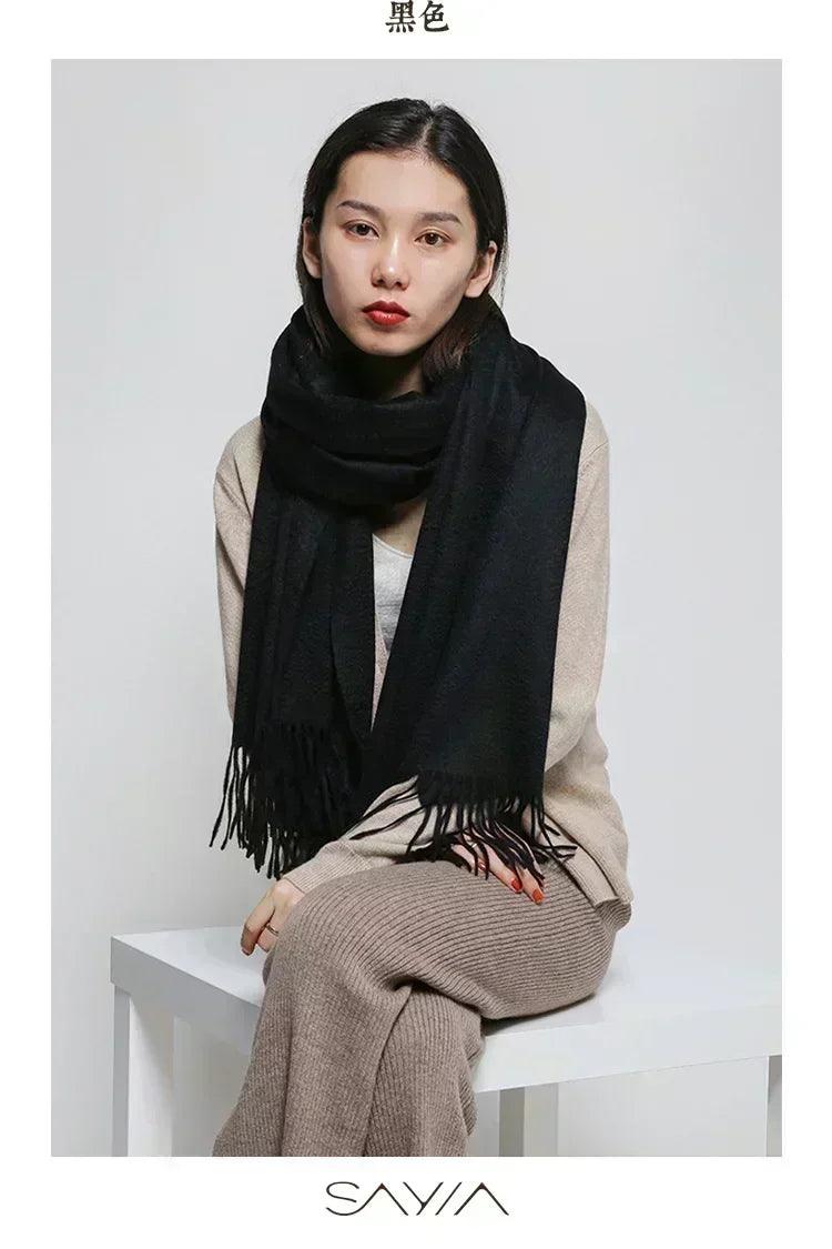 Soft cashmere big scarf for women shawl 200*70 cm real pashmina