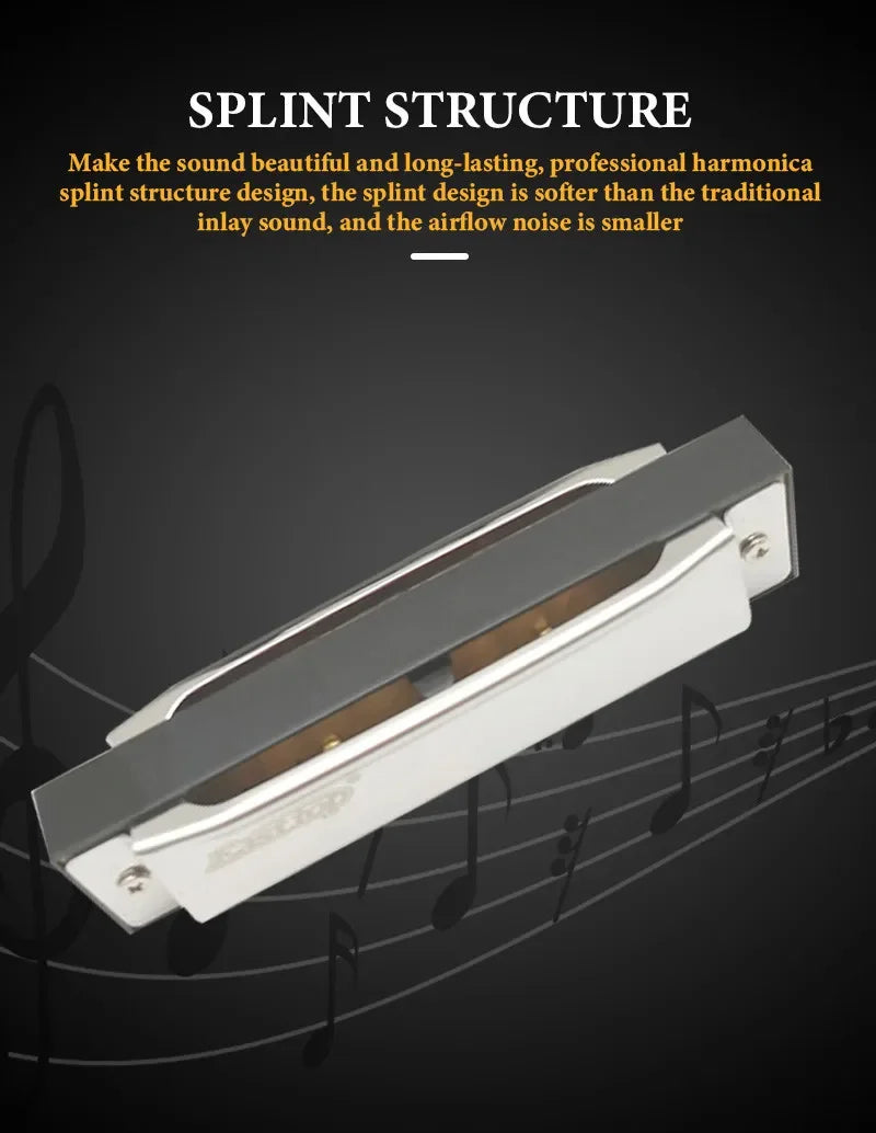 EASTTOP T10-3-3 set of 3 of Diatonic Harmonica 10 Hole 20 Tone Blues Diatonic Harmonica for Adults Beginners Professionals