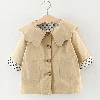 2021 Spring Autumn Girls Windbreaker Coat Jackets Baby Kids Flower Embroidery Hooded Outwear For Baby Kids Coats Jacket Clothing