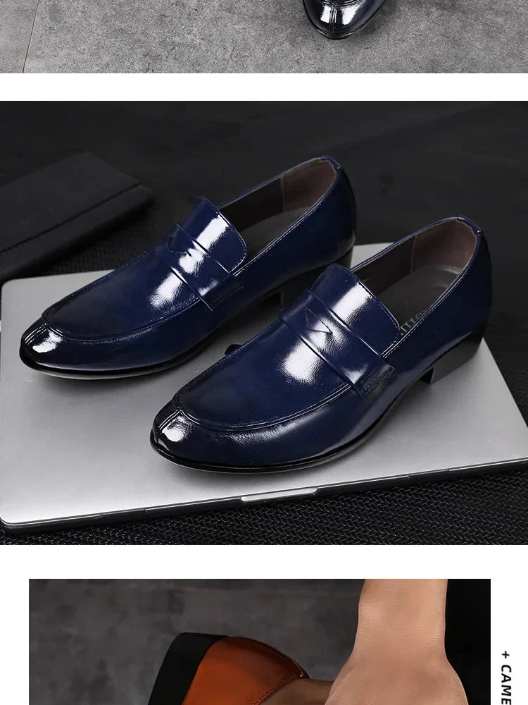 Handmade Leather Men Dress Shoes Fashion Party And Wedding Men'S Loafers Casual Shoes Men Driving Shoes