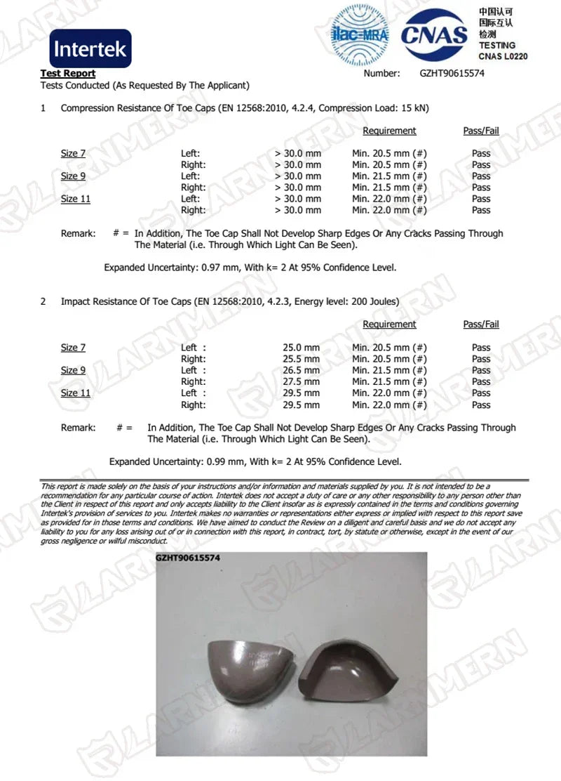 LARNMERN Men's Safety Shoes Steel Toe Construction Protective Footwear Lightweight 3D Shockproof Work Sneaker Shoes Size 42