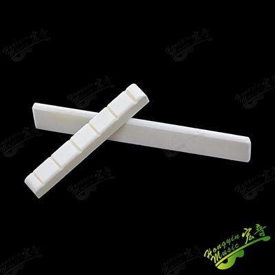 Acoustic guitar  and 4 5 6 7 12String Bass guitar nut slotted, upper and lower nuts slotted in various sizes Made of Bovine bone