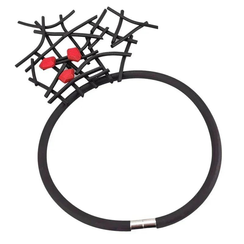 Ukebay new designer luxury necklaces women handmade gothic pendant necklace rubber jewelry wooden accessories statement