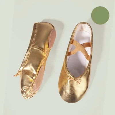 Girls Ballet Shoes Gold Silver Soft Sole Ballet Dance Slippers Children Practise Ballerina Shoes Woman Gymnastics