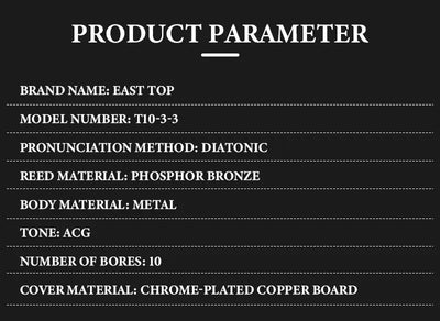EASTTOP T10-3-3 set of 3 of Diatonic Harmonica 10 Hole 20 Tone Blues Diatonic Harmonica for Adults Beginners Professionals