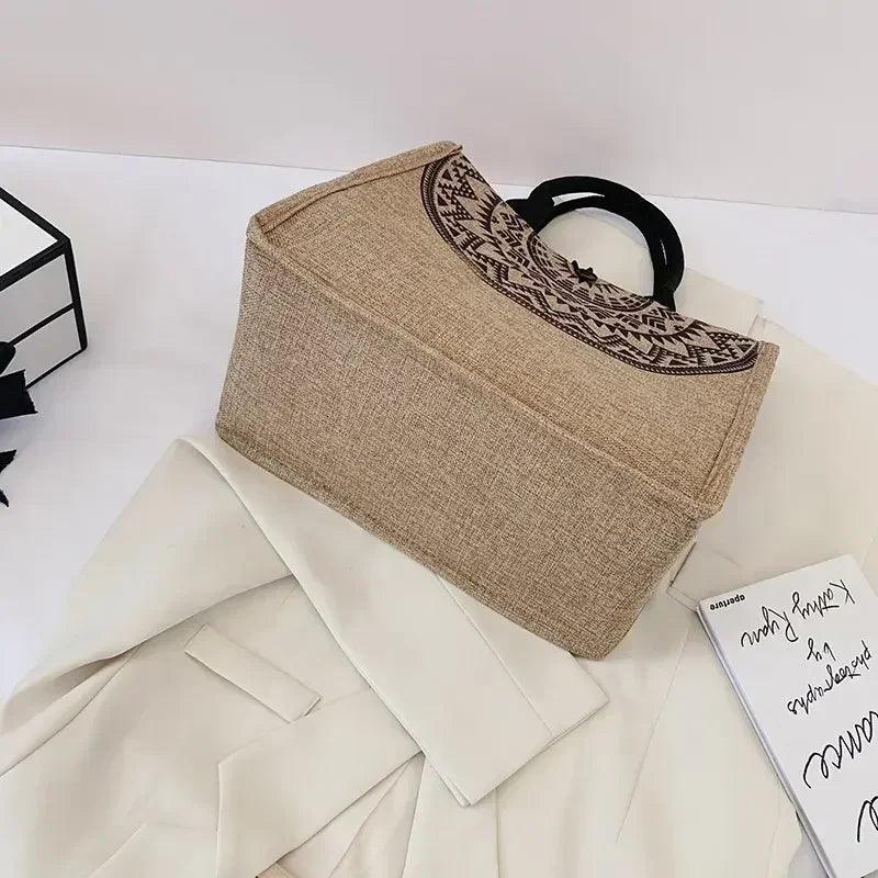 Canvas handbags for women fashion tote beach bags reusable shopping casual large capacity designer shoulder pouch