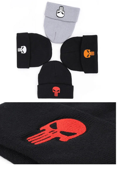 Beanies Hat Unisex Hat Keep warm Skull pattern Set head cap Winter hat Casual Beanies Hip-hop Knitted Winter Hat Ski Beanie Hat