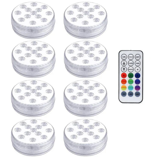 13 LEDs Magnetic Submersible LED Light Waterproof Underwater Light USB Rechargeable Swimming Pool Night Lamp With Suction Cups