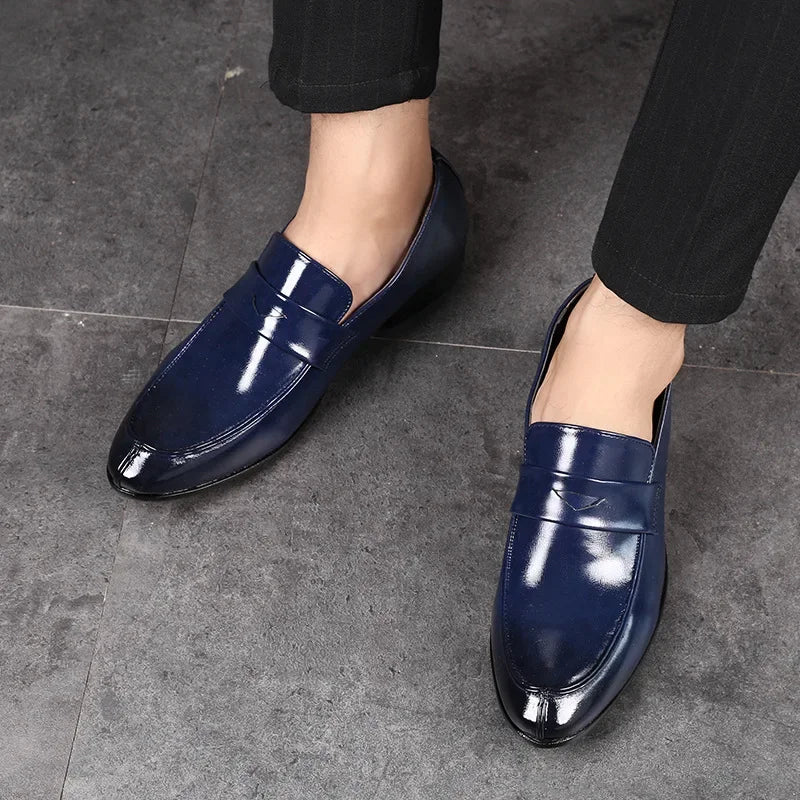 Handmade Leather Men Dress Shoes Fashion Party And Wedding Men'S Loafers Casual Shoes Men Driving Shoes