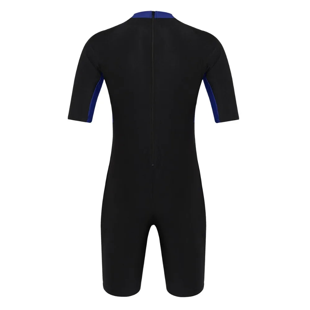 Swimwear Mens Leotard Swimsuit Shorty Wetsuit Diving Swimming Snorkeling Surfing Scuba Swim Bodysuit Jumpsuit Warm Swimwear