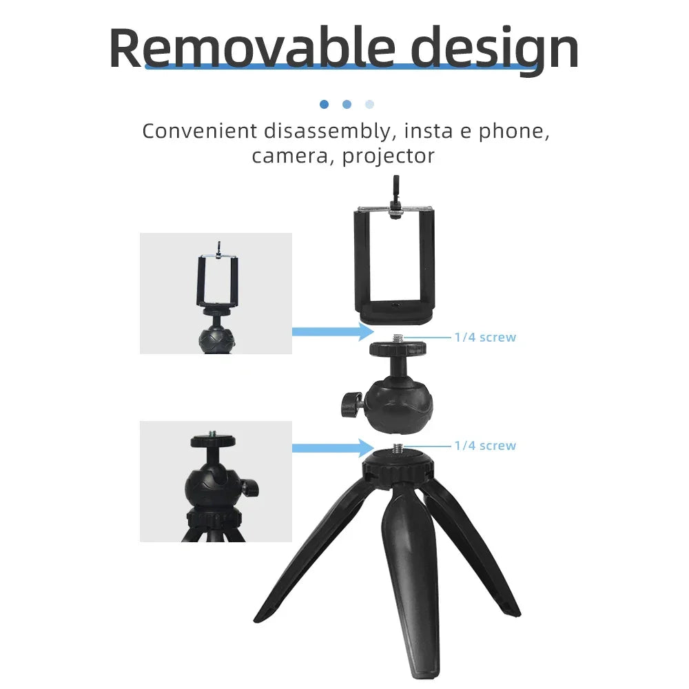 Salange Portable Projector Camera Mobile Phone Mini Tripod Is Suitable For YG300 P62 J9 J15 Projector Other Stable Supports