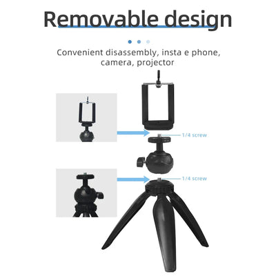 Salange Portable Projector Camera Mobile Phone Mini Tripod Is Suitable For YG300 P62 J9 J15 Projector Other Stable Supports