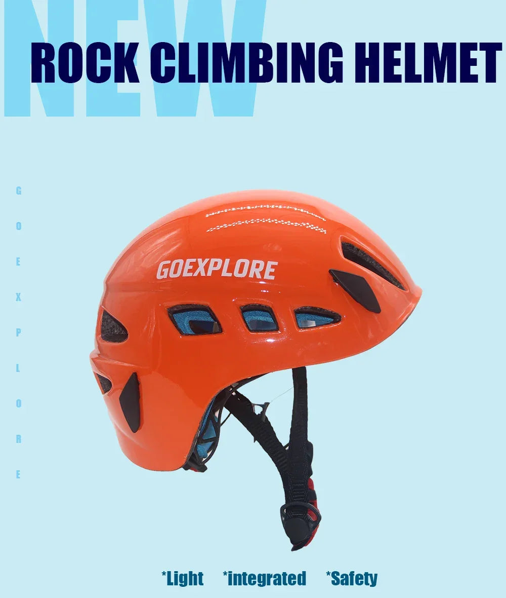 Goexplore Rock climbing Helmet Downhill Riding Mountaineering Tunnel Cable Drop Rescue Outdoor Equipment Sport Safety Helmet