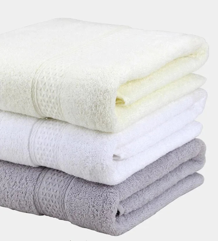 Large Bath Towels for Adults, 100% Cotton, Solid Terry, Beach Towel, Absorbent Yoga Shower Towels Bathroom, Wholesale, 70*140cm