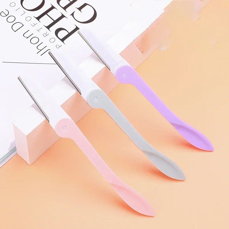 3Pcs/Set Women's Razors Makeup Facial Eyebrow Lip Razor Hair Remover Sharp Stainless Steel Cutting Knife Safety Razor