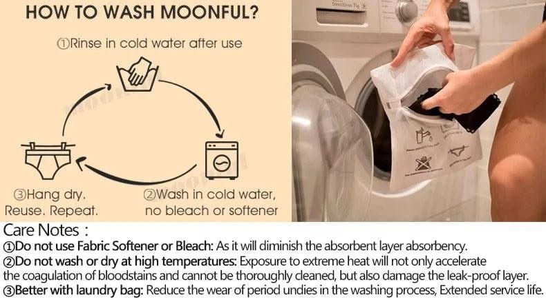 Bamboo Menstrual Panties for Women 4 Layer Absorbent Period Underwear Lace Bikini Leak Proof Culotte Menstruelle