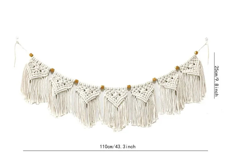 Wall Hanging Decoration Tassel Macrame Hand-Woven Tapestry Bohemian Boho Home Apartment Bedroom Livingroom Hotel Shop Mall Decor