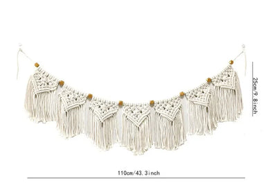 Wall Hanging Decoration Tassel Macrame Hand-Woven Tapestry Bohemian Boho Home Apartment Bedroom Livingroom Hotel Shop Mall Decor