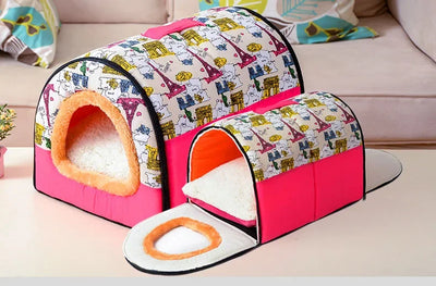 Sofa For Dog Bed Cat Puppy Rabbit Pet Foldable Warm Soft Warm Pet Kennel Sofa Sleeping Bag House Puppy Cave Bed