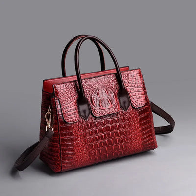 Vintage Fashion Crocodile Genuine Leather Luxury Ladies Handbags Women Bags Designer Woman Shoulder Bag Female Bolsas Feminina