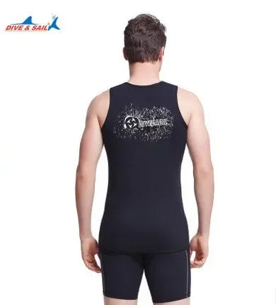 3mm Neoprene Wetsuit MenTop No Sleeve Under Water Surf Rash Guard Vest For Diving Surfing Swimming Clothe Keep Warm Wet Suit Top