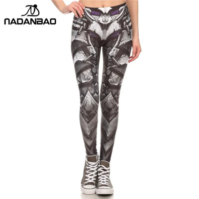Women Leggings ROBOT Comic Cartoon Printed