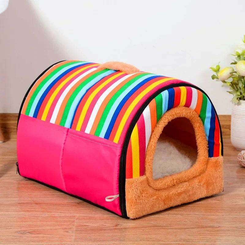Sofa For Dog Bed Cat Puppy Rabbit Pet Foldable Warm Soft Warm Pet Kennel Sofa Sleeping Bag House Puppy Cave Bed