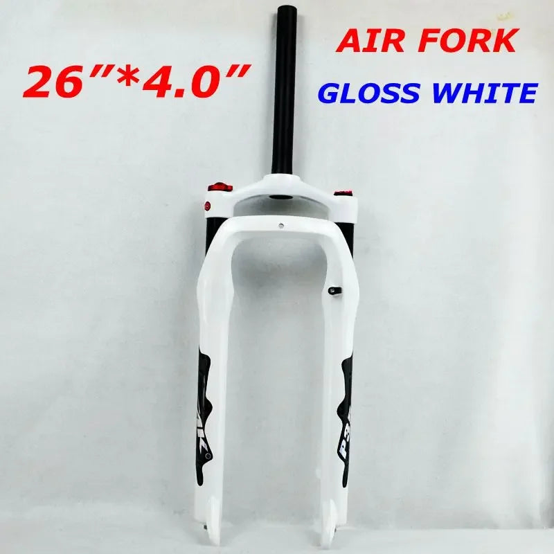Snow MTB Moutain 26inch Bike Fork Fat bicycle Fork Air Gas Locking Suspension Forks Magnesium Aluminium Alloy For 4.0"Tire 135mm