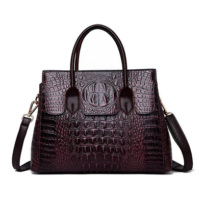 Vintage Fashion Crocodile Genuine Leather Luxury Ladies Handbags Women Bags Designer Woman Shoulder Bag Female Bolsas Feminina