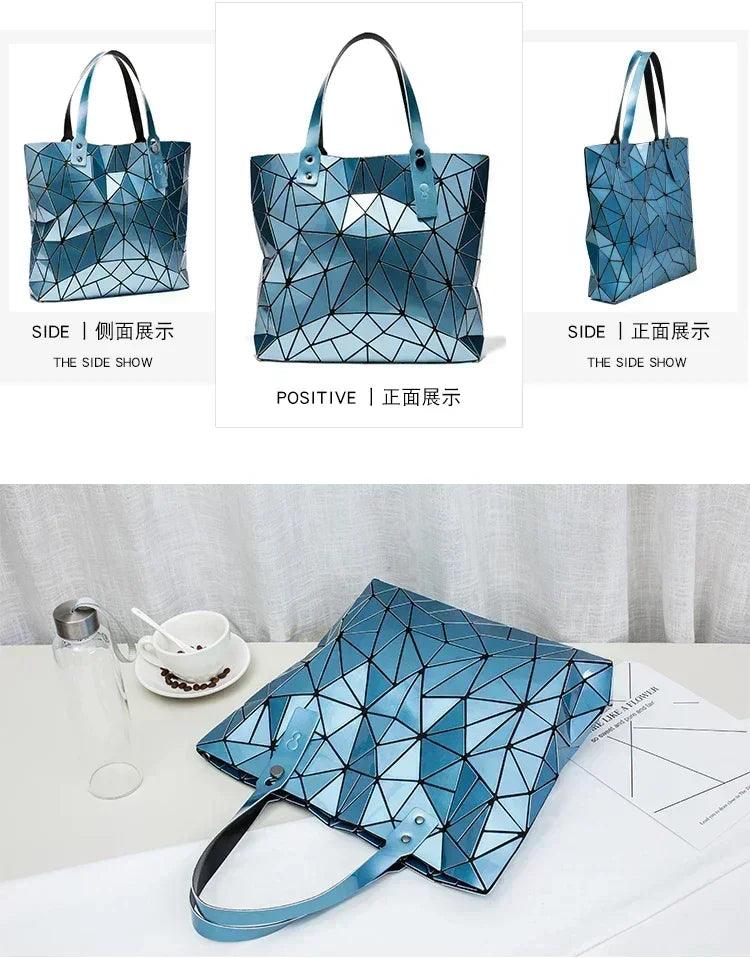 New luxury handbags women bags designer beach large tote hologram shoulder bag sac a main geometric bag bolsa feminina