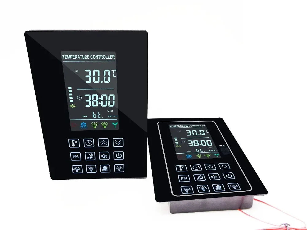 4.5KW 30A Infrared Heater Sauna Thermostat for Sauna Accessories Music Bluetooth Controller Lamp, Fan, AUX Switch