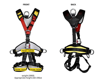 Full Body Five-point Safety Belt Rope High Altitude Work Safety Harness Outdoor Climbing Training Construction Protect Equipment