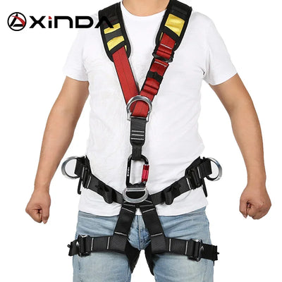 Full Body Five-point Safety Belt Rope High Altitude Work Safety Harness Outdoor Climbing Training Construction Protect Equipment