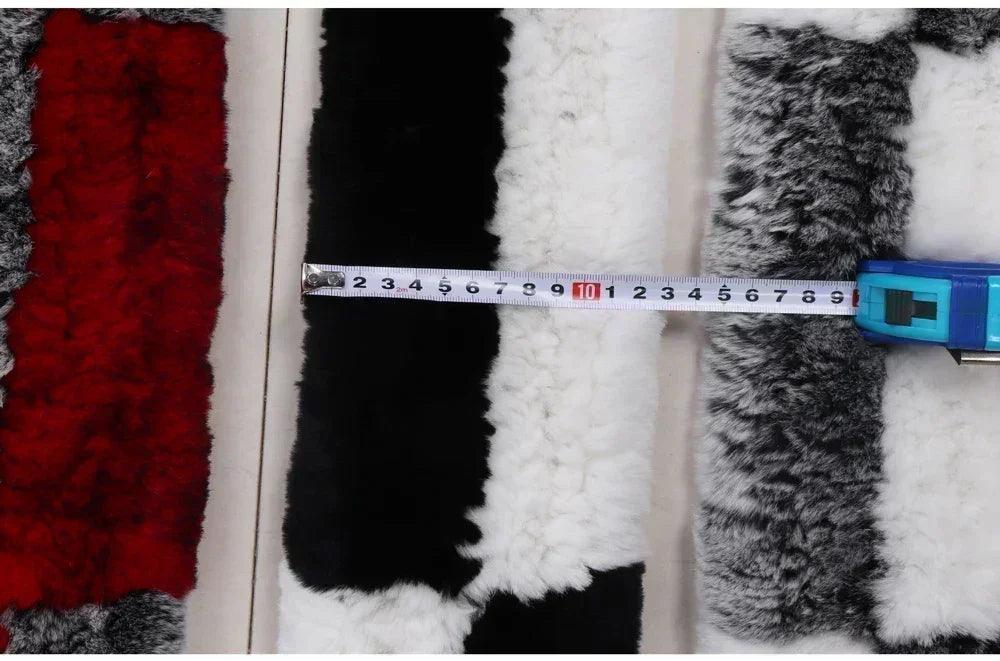 100% natural rabbit fur scarves long style women winter