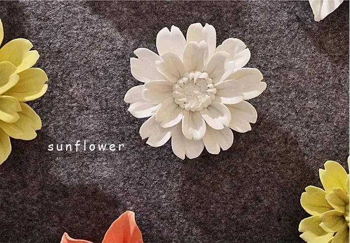 Home decor ceramic flower 3d wall decoration craft living room bedroom tv background hanging beauty flying pigs