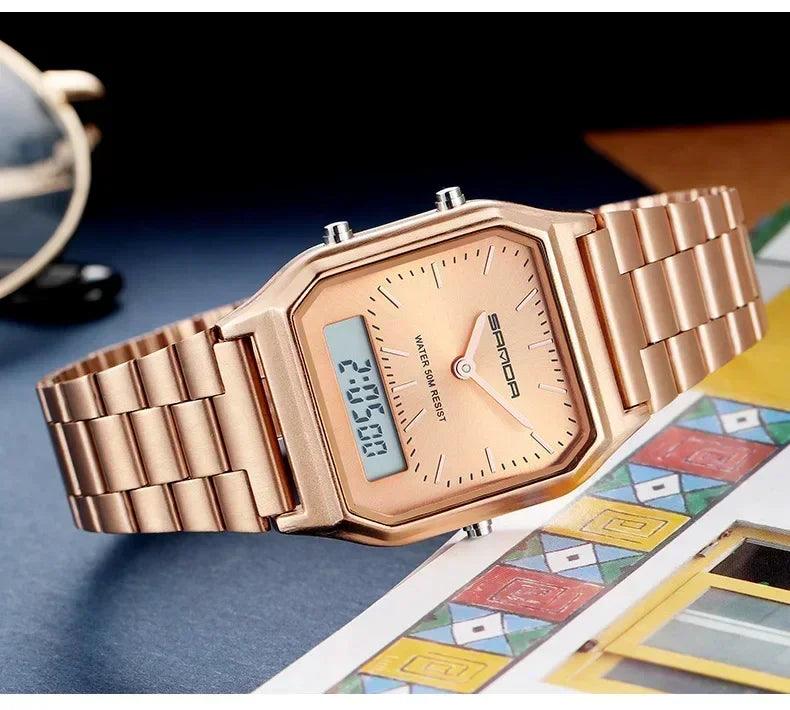 Luxury sports watches for women white ladies quartz digital waterproof wristwatches female clocks electronic relogio