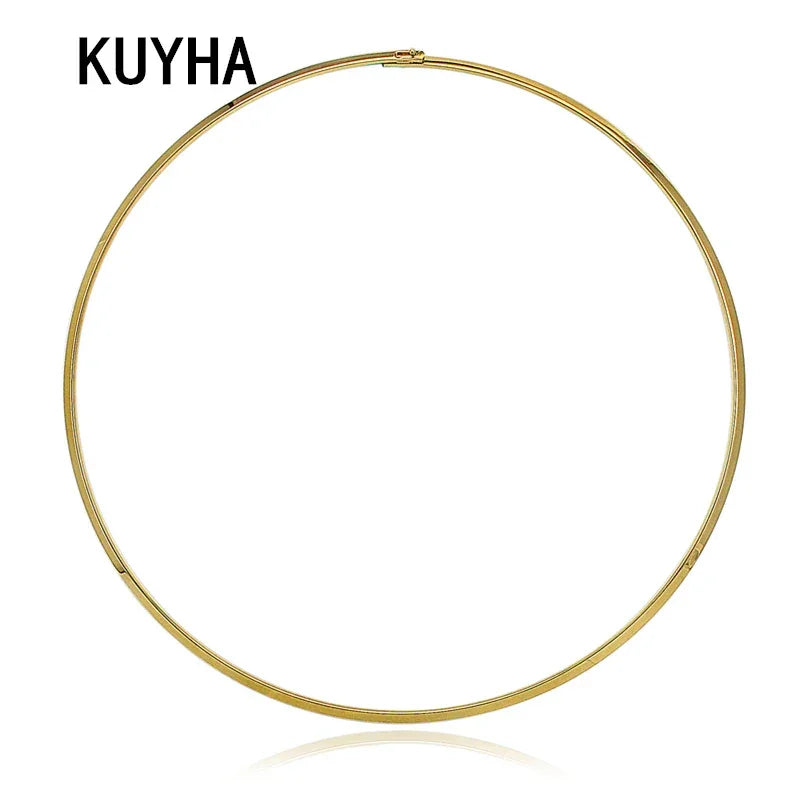 Gold/Silver Color Choker Necklace For Women Men Fashion Punk Jewelry Christmas Present High Quality