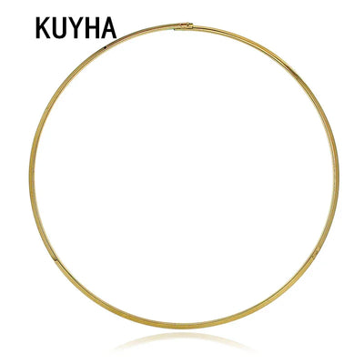 Gold/Silver Color Choker Necklace For Women Men Fashion Punk Jewelry Christmas Present High Quality