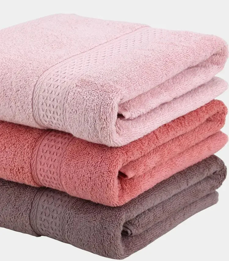 Large Bath Towels for Adults, 100% Cotton, Solid Terry, Beach Towel, Absorbent Yoga Shower Towels Bathroom, Wholesale, 70*140cm