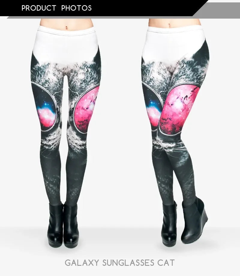 3D Printed Fashion Women Leggings Space Galaxy