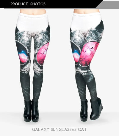 3D Printed Fashion Women Leggings Space Galaxy