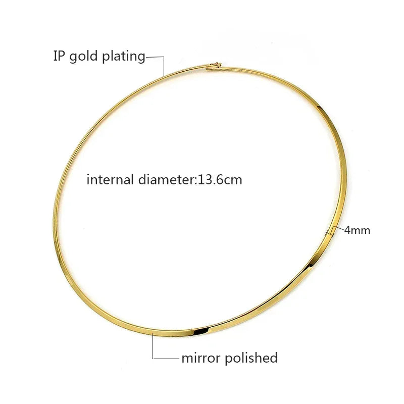 Gold/Silver Color Choker Necklace For Women Men Fashion Punk Jewelry Christmas Present High Quality