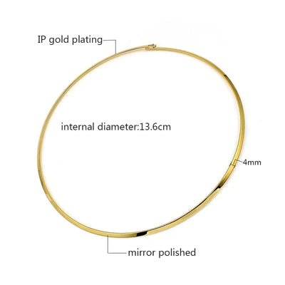 Gold/Silver Color Choker Necklace For Women Men Fashion Punk Jewelry Christmas Present High Quality