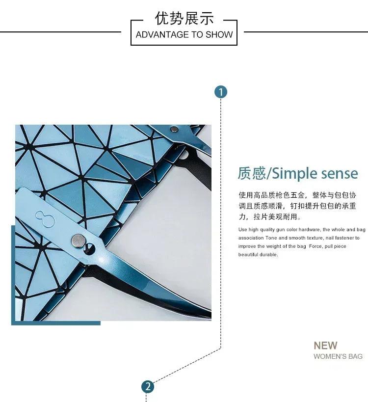 New luxury handbags women bags designer beach large tote hologram shoulder bag sac a main geometric bag bolsa feminina