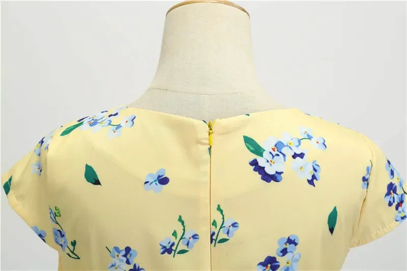 Women Summer Dresses Robe Vintage 50s 60s Big Swing Party Rockabilly Dress White Polka Dot Vestidos