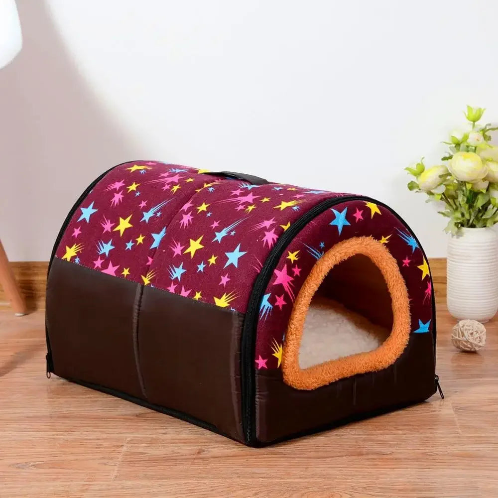 Sofa For Dog Bed Cat Puppy Rabbit Pet Foldable Warm Soft Warm Pet Kennel Sofa Sleeping Bag House Puppy Cave Bed