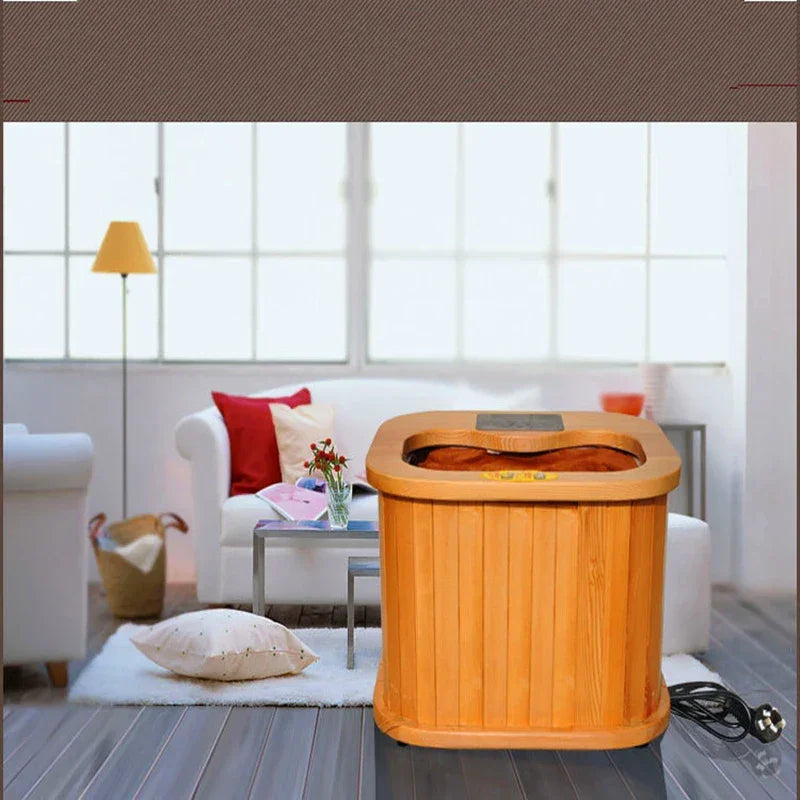 Far Infrared Foot Sauna Spectrum Therapy Barrel Full Automatic Massage Heating Cabin Canadian Hemlock Wood