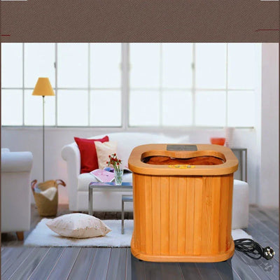 Far Infrared Foot Sauna Spectrum Therapy Barrel Full Automatic Massage Heating Cabin Canadian Hemlock Wood